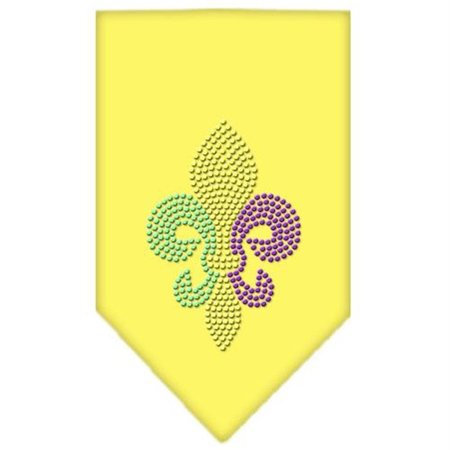 UNCONDITIONAL LOVE Mardi Gras Fleur De Lis Rhinestone Bandana Yellow Large UN814165